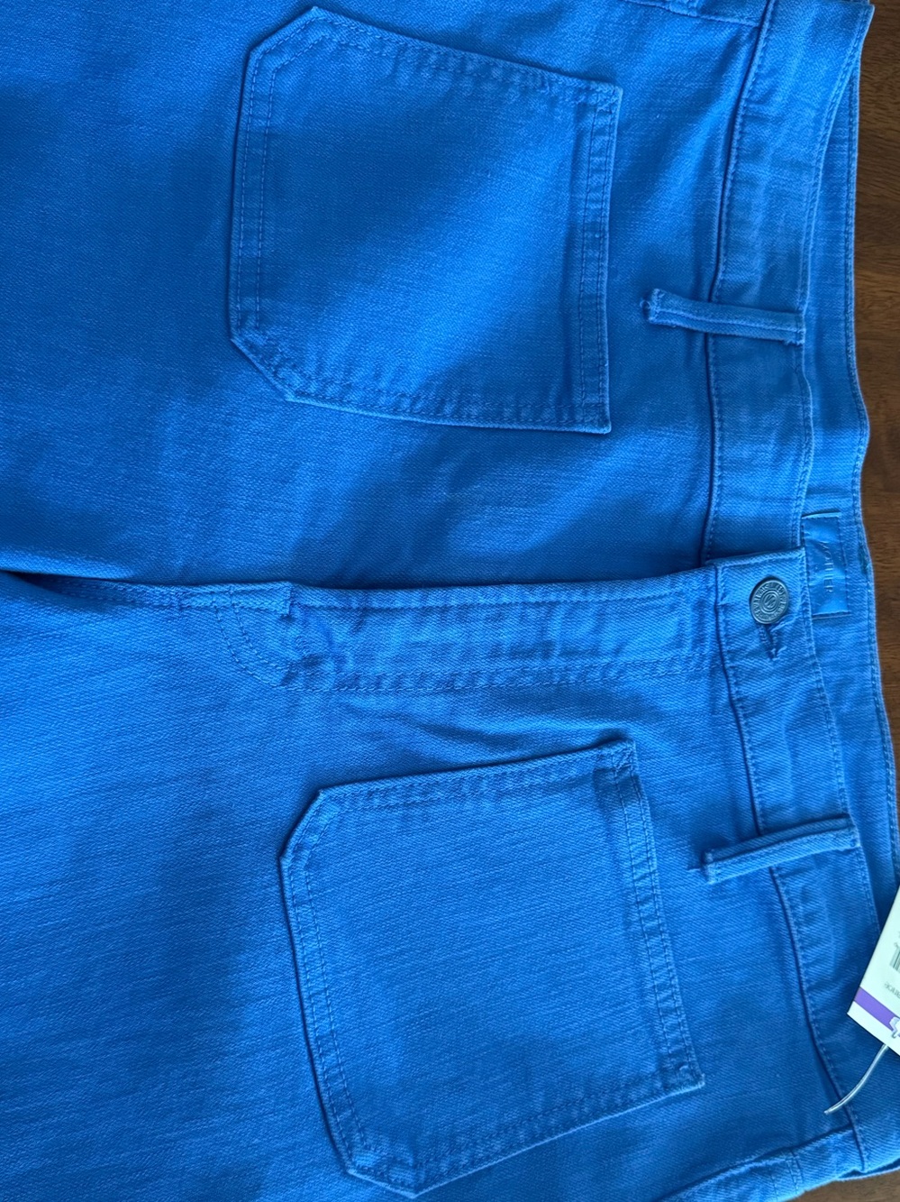 MOTHER Metallic Blue Label High-Rise Jeans